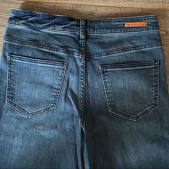 NWT Pilcro Braided Leather Pocket Detail Flare Leg Jeans, 28 - Picture 5 of 15